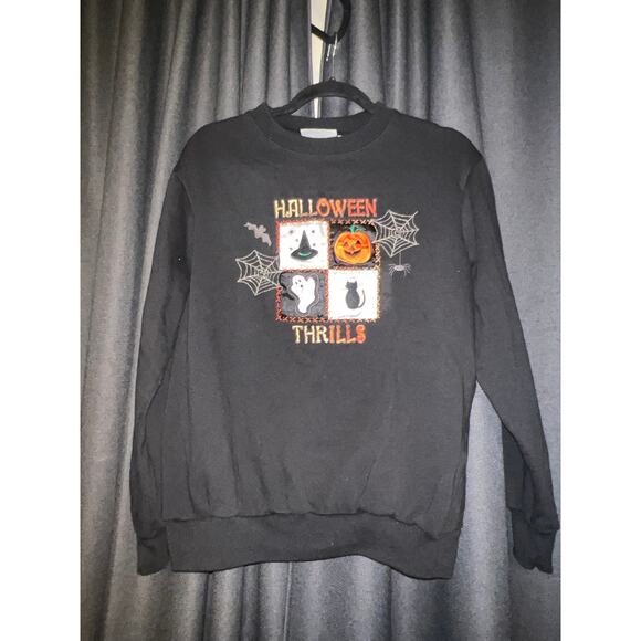 no brand Sweaters - Ugly Halloween Sweater Sweatshirt Ghost Pumpkin Cat Vintage Size Medium